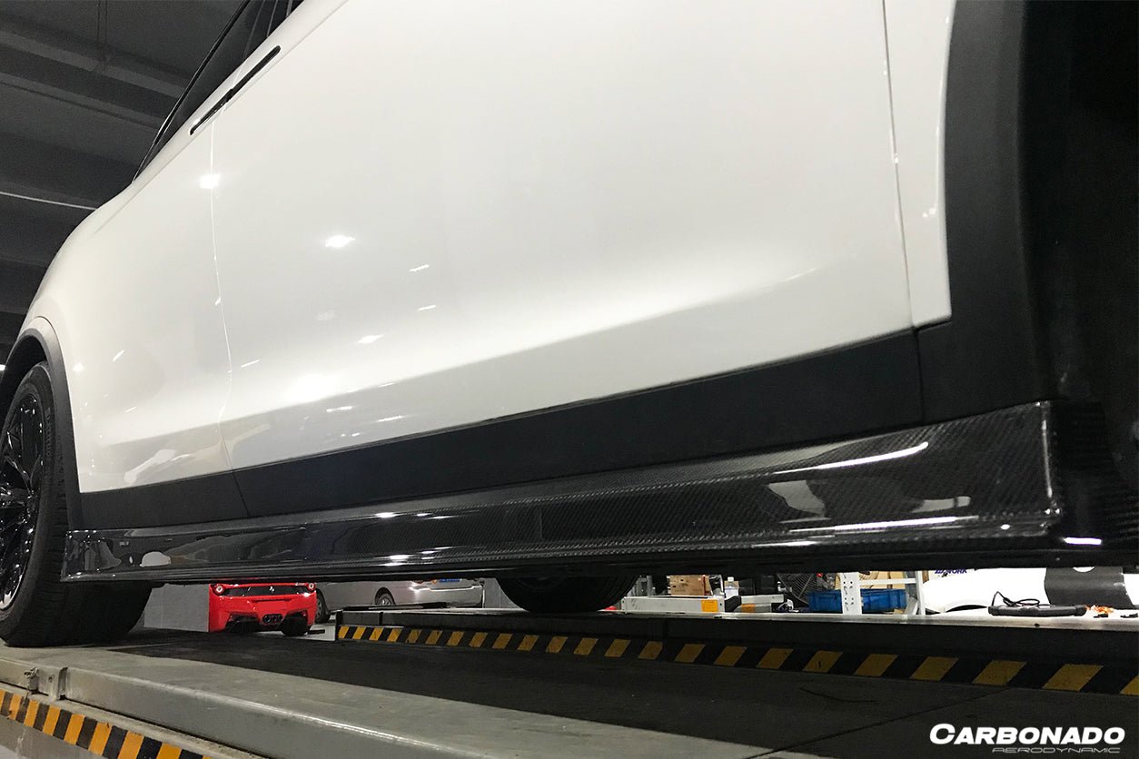 2016 - 2021 Tesla Model X SUV RZS Style Carbon Fiber Side Skirts